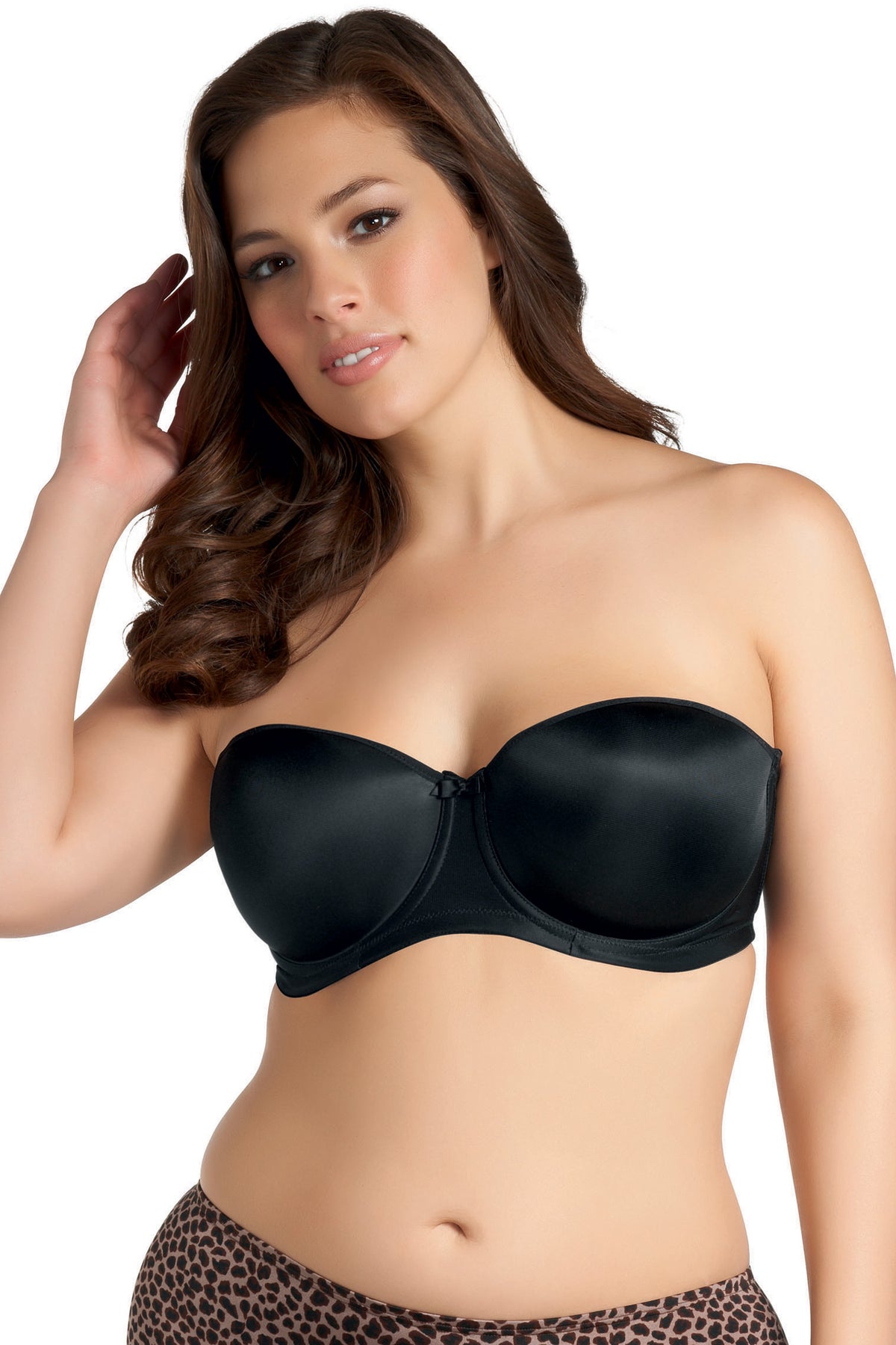 Elomi Smoothing Underwired Foam Molded Strapless Bra - Black - source image 8103