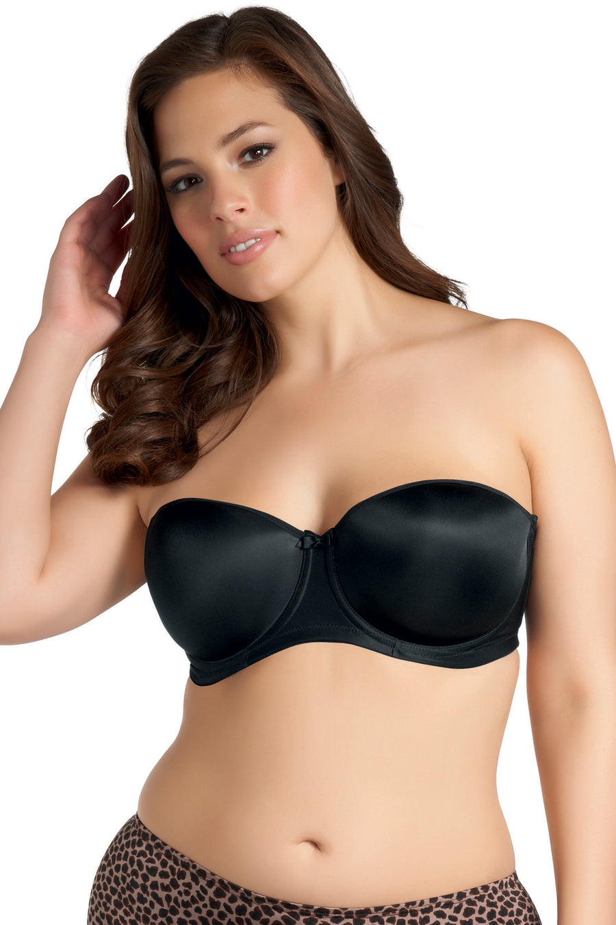 Elomi Smoothing Underwired Foam Molded Strapless Bra - Black - source image 8103