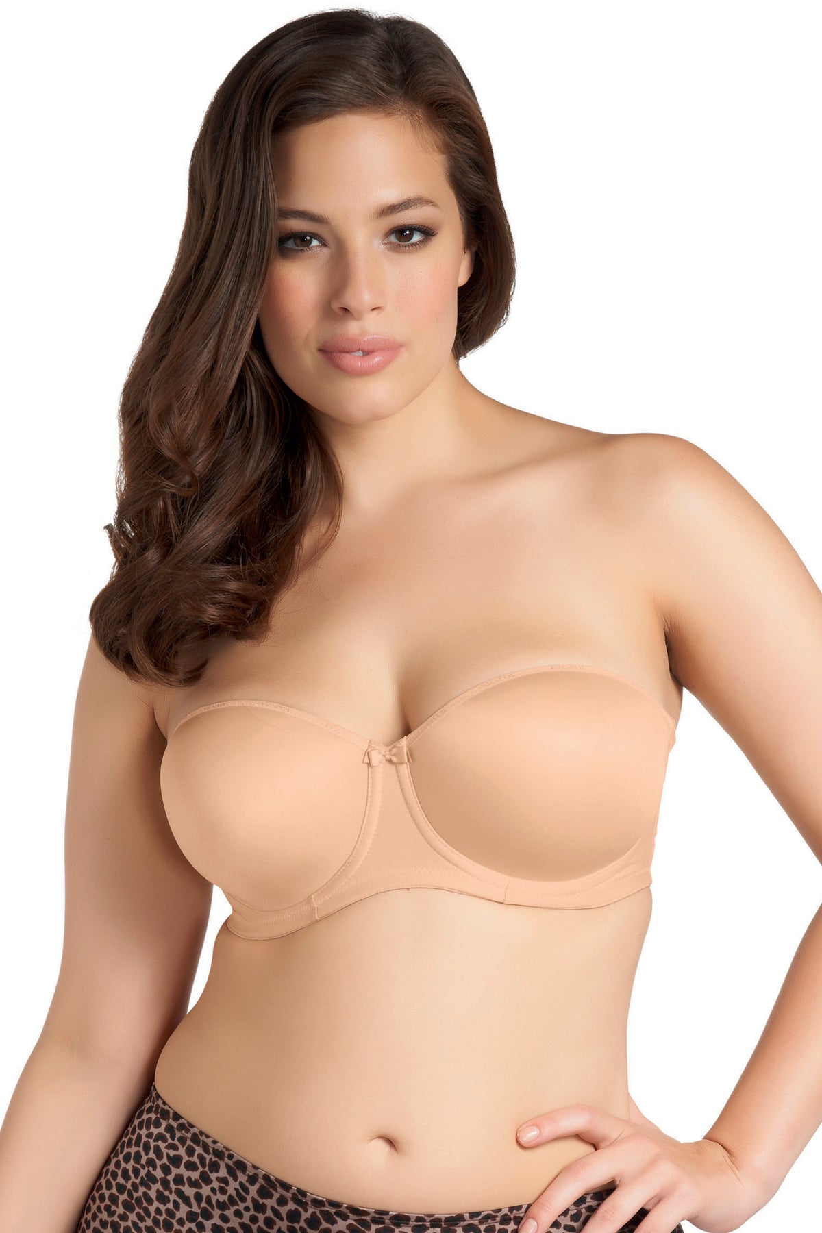 Elomi Smoothing Underwired Foam Molded Strapless Bra - Nude - source image 3468