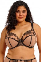 Elomi Teagan Underwire Plunge Bra - Black/Almond - source image 70729