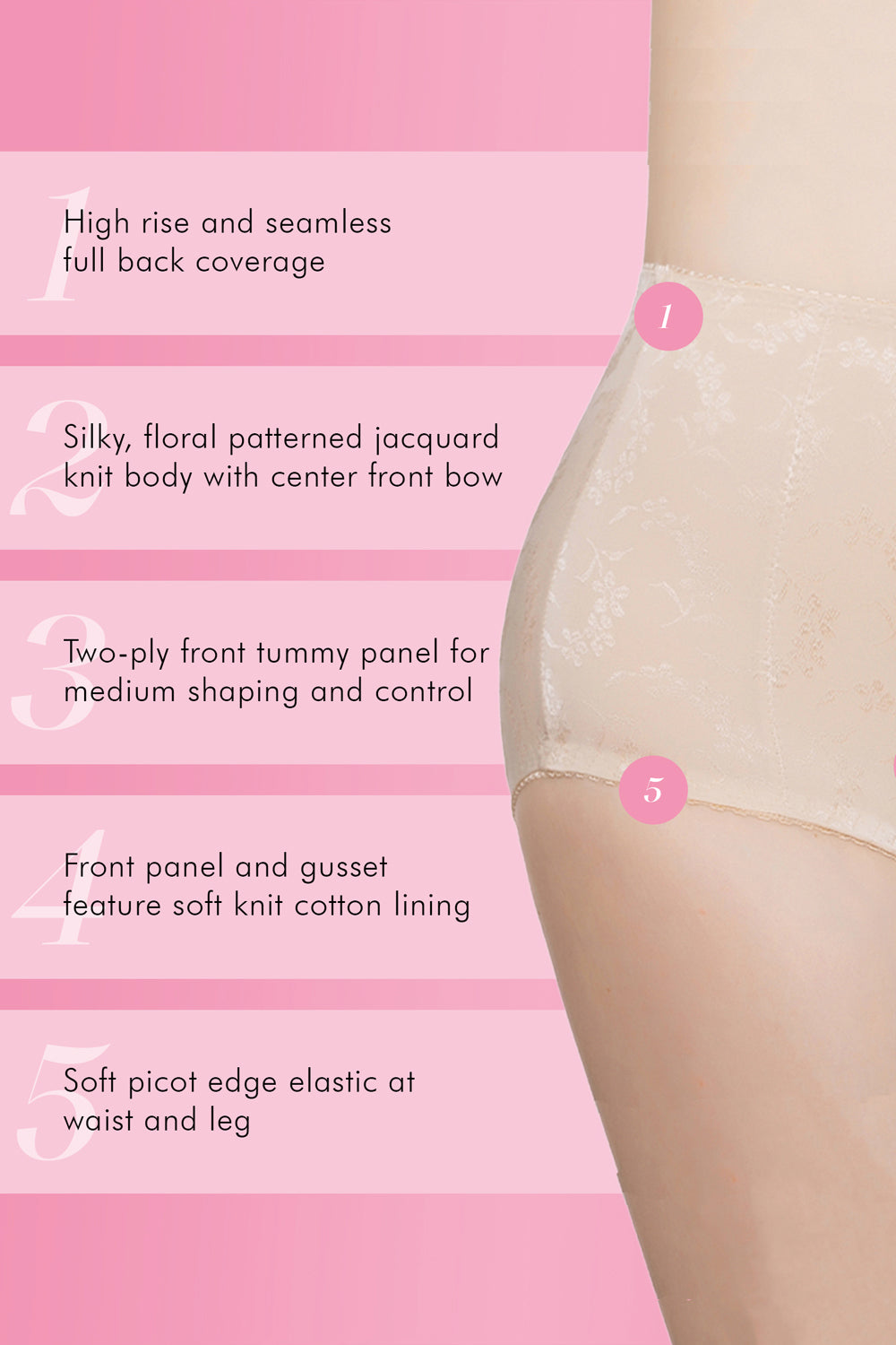 Exquisite Form Floral Jacquard Medium Control Shaper Panties 2-Pack - Product - source image 42781