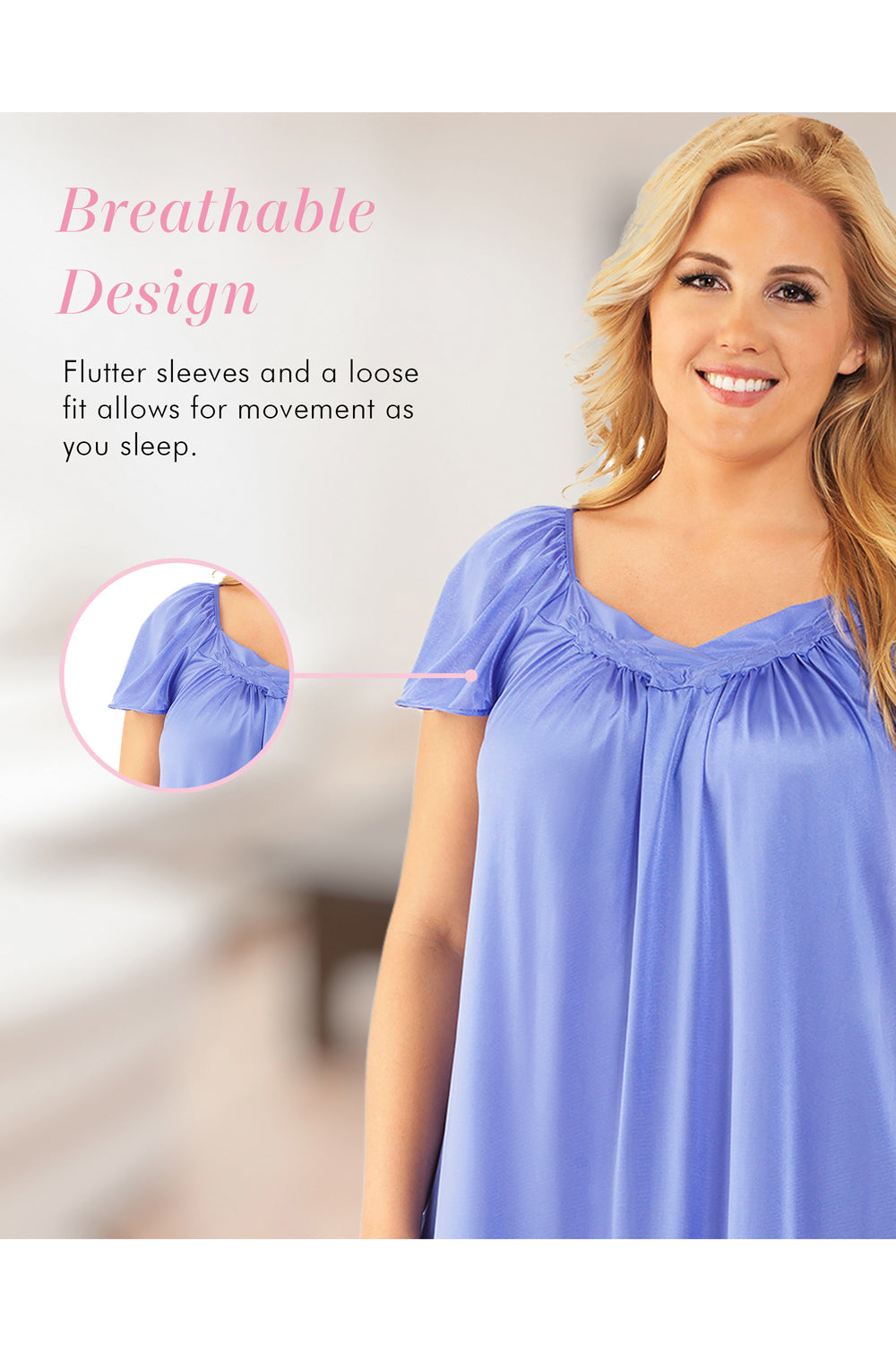 Exquisite Form Flutter Sleeve Gown - Victory Violet - source image 42712