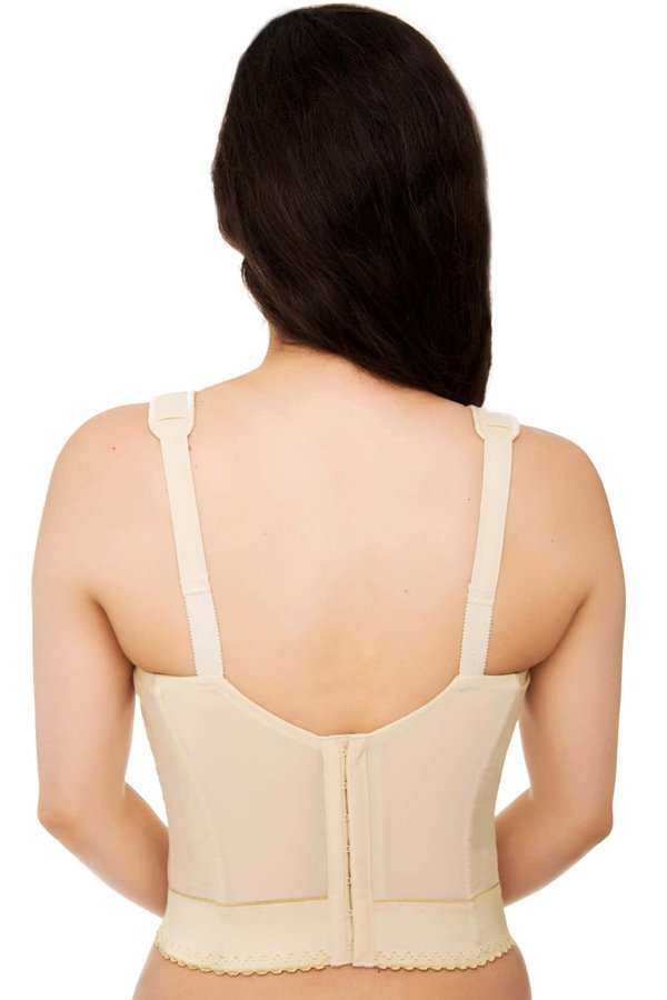 Exquisite Form Fully Back Close Longline Bra - Beige - source image 33806