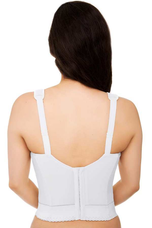 Exquisite Form Fully Back Close Longline Bra - White - source image 33805