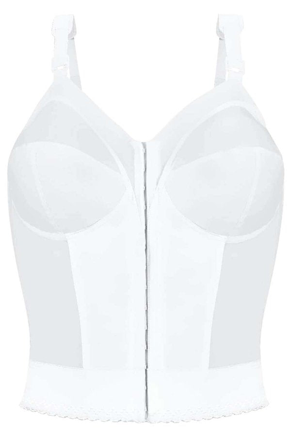 Exquisite Form Fully Front Close Longline Posture Bra - White - source image 42761