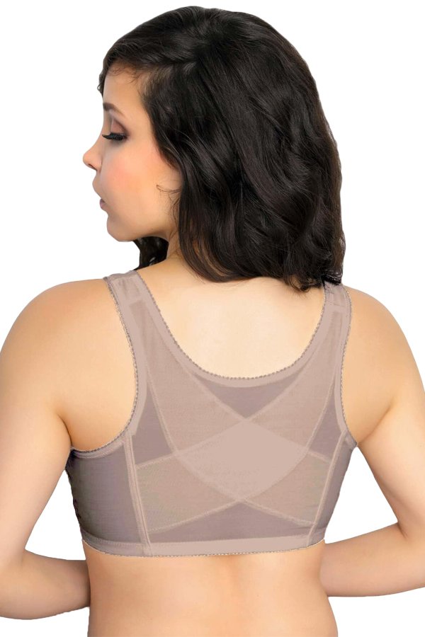 Exquisite Form Fully Front Closure Posture Bra With Lace - Walnut - source image 33801