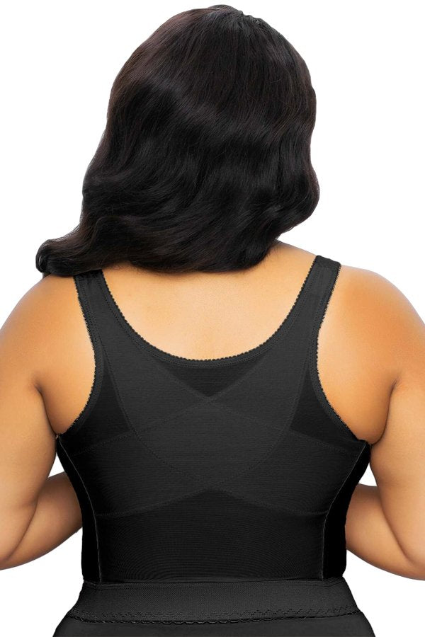 Exquisite Form Fully Front Closure Posture Bra with Lace - Black - source image 33810