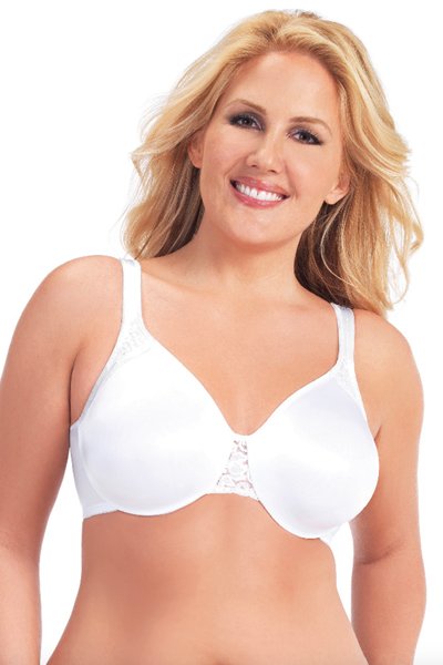 Exquisite Form Fully Minimizer Underwired Bra - White - source image 39521
