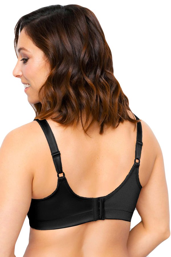 Exquisite Form Fully Side Shaping Bra with Floral Lace - Black - source image 33798