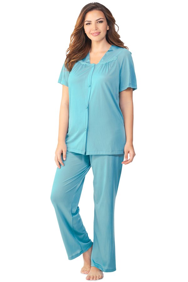Exquisite Form Short Sleeve Pajama - Island Teal - source image 33846
