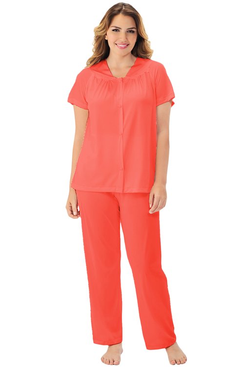 Exquisite Form Short Sleeve Pajama - Passion - source image 37798