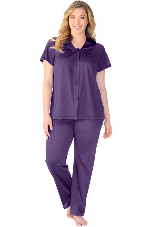 Exquisite Form Short Sleeve Pajama - Purple Potion - source image 34476