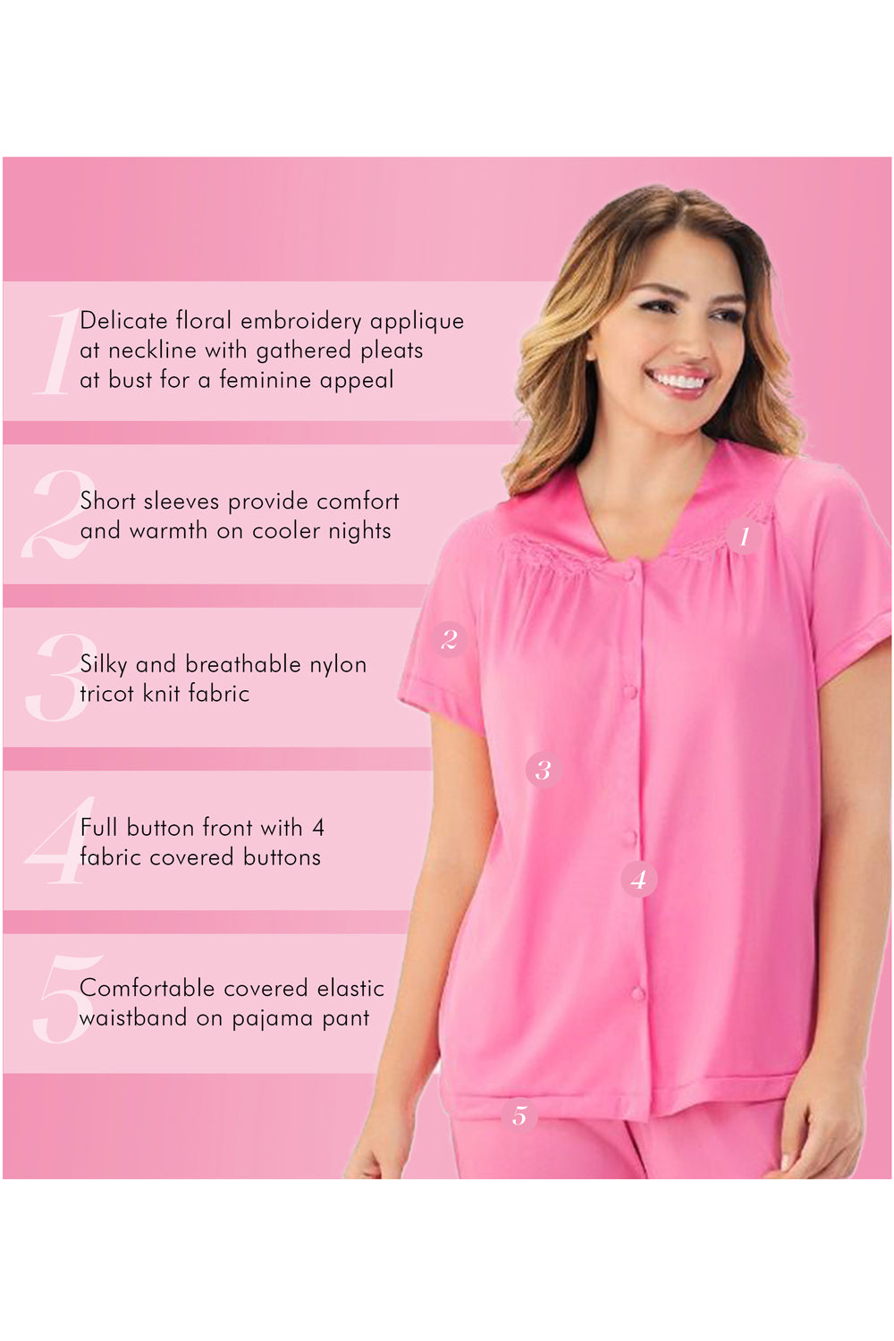 Exquisite Form Short Sleeve Pajama - Product - source image 42784