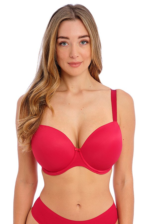 Fantasie Smoothease Underwire Molded T-Shirt Bra - Red - source image 60754