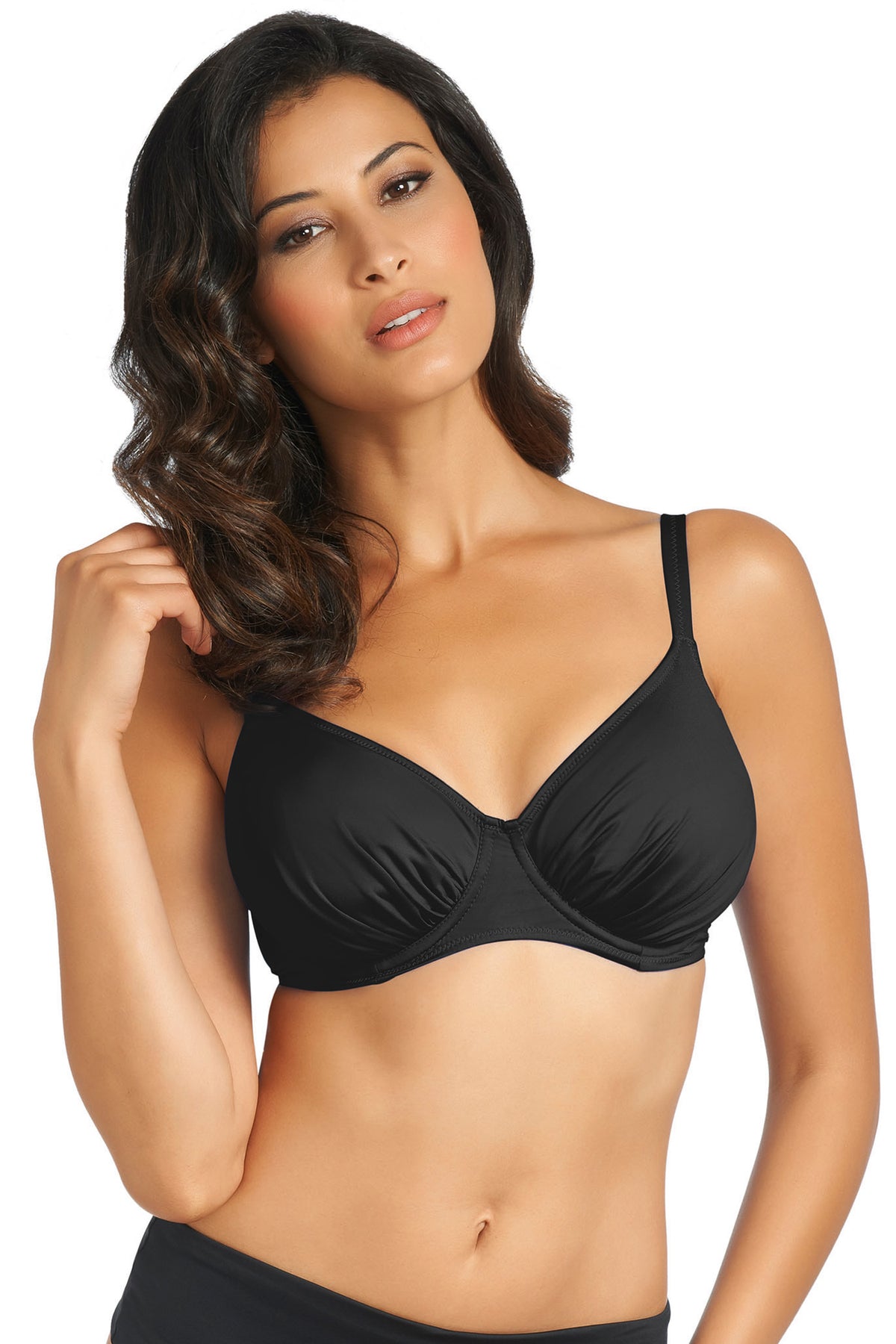 Fantasie Versailles Underwire Gathered Full Cup Bikini Top - Black - source image 13927