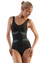 FarmaCell Body Shaper Bodysuit - Black - source image 4759