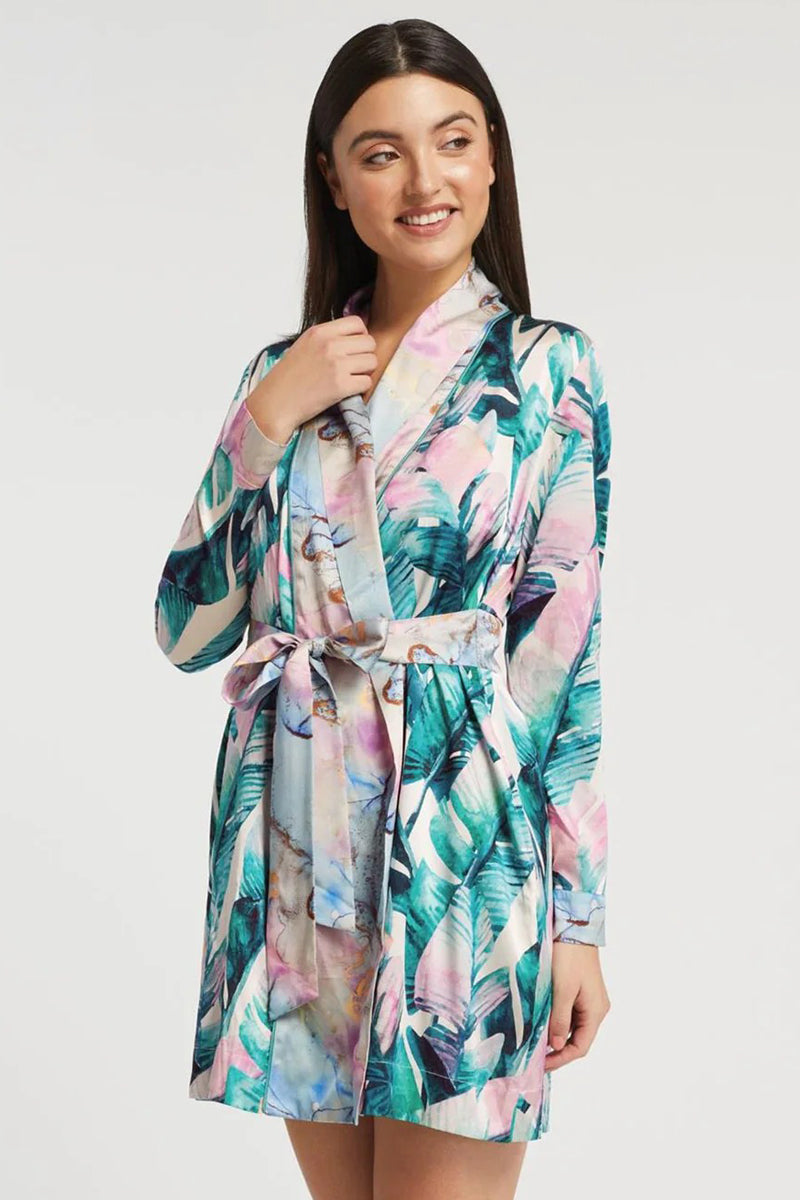 Fleur't Beverly Hills Silk Cover Up By Inej - BH Hotel Print - source image 75387