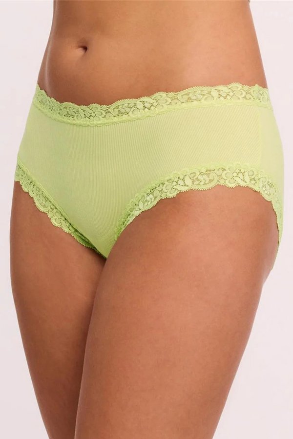 Fleur't Iconic High Waist Boyshort - Lemonade Rib - source image 74911