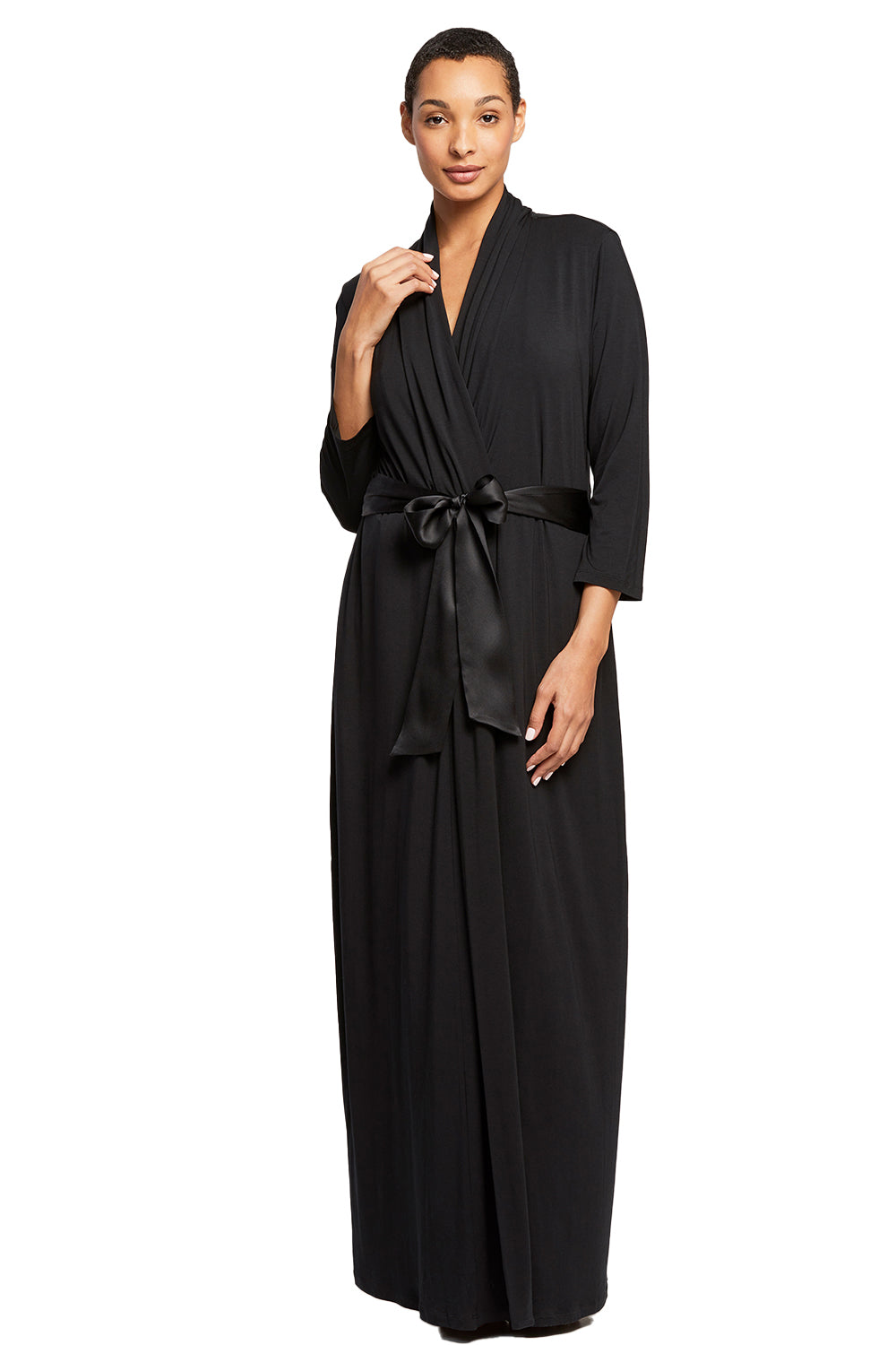 Fleur't Long Robe - Black