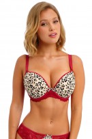Freya Cherish Me Moulded Plunge Bra - Red Leopard - source image 71913