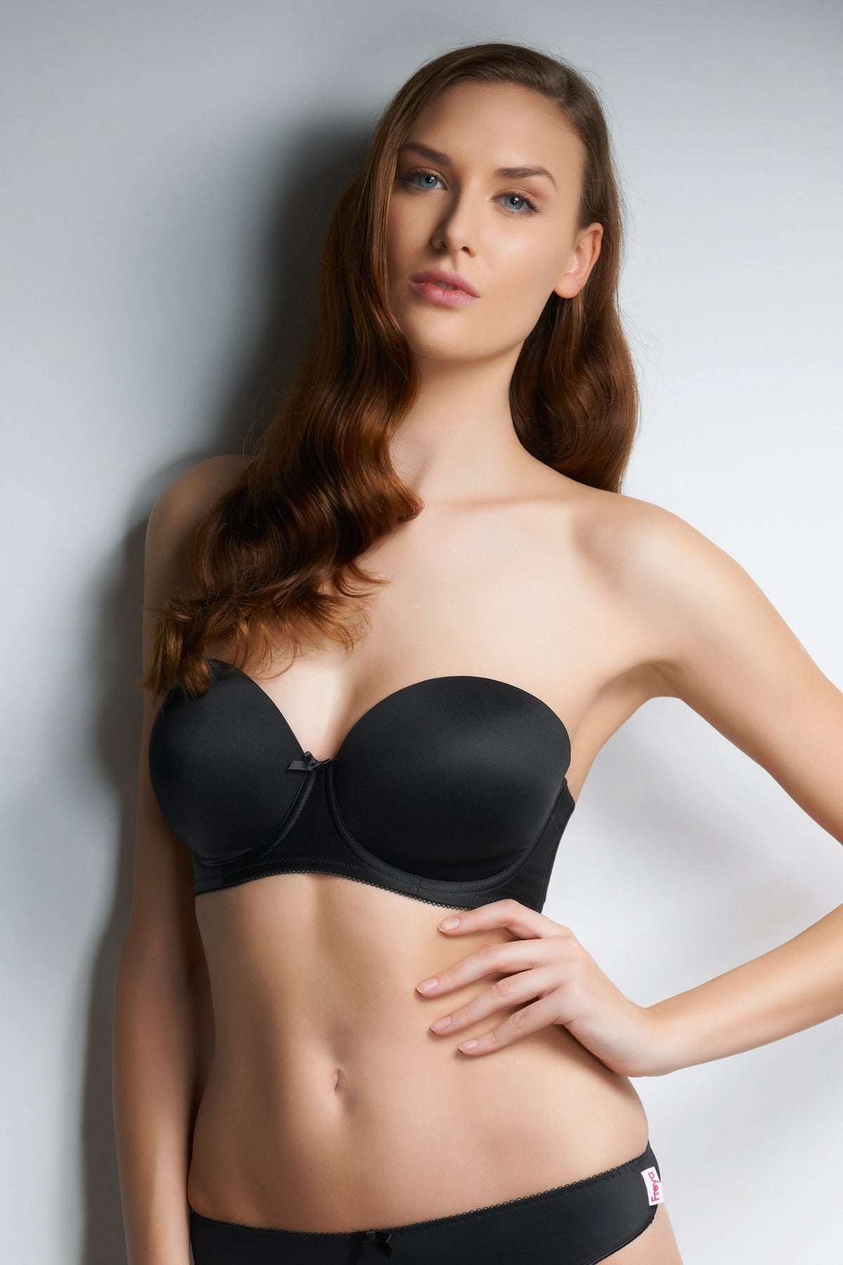 Freya Deco Molded Strapless Bra - Black - source image 5201