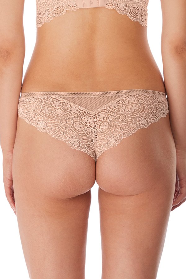 Freya Expression Crochet-Look VPL-Free Lace Cheeky Brazilian Brief