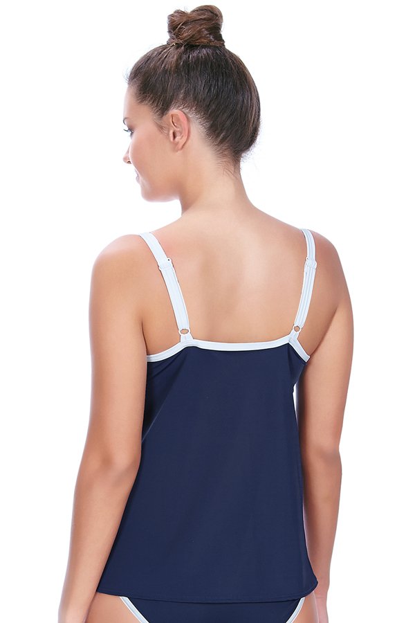 Freya In The Navy Deco Underwire Moulded Tankini