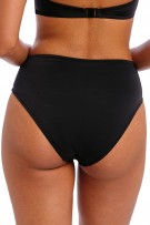 Freya Jewel Cove High-Waist Bikini Bottom - Plain Black - source image 58451