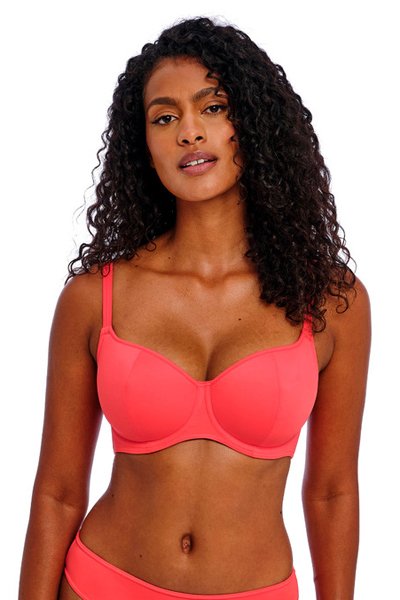 Freya Jewel Cove Underwire Sweetheart Padded Bikini - Plain Sunset