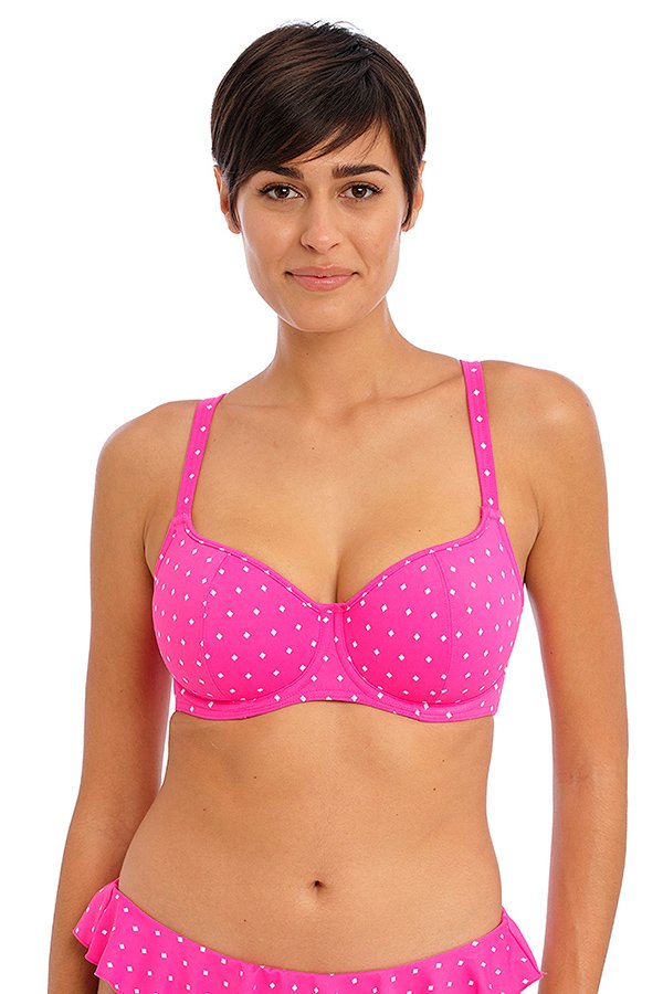 Freya Jewel Cove Underwire Sweetheart Padded Bikini - Raspberry
