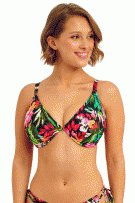 Freya Kailua Shores Plunge Bikini Top - Midnight - source image 73059