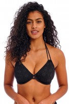 Freya Nomad Nights Underwire Halter Bikini Top - Black - source image 61371