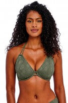 Freya Nomad Nights Underwire Halter Bikini Top - Sage - source image 69848