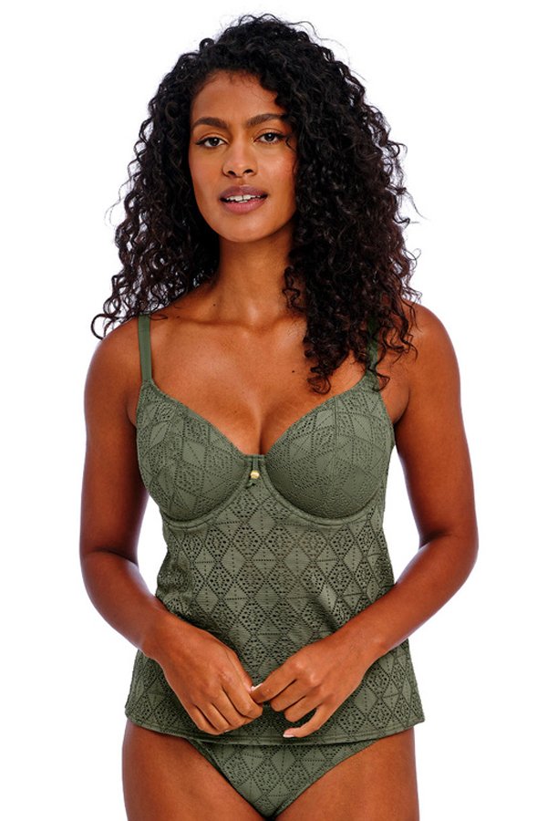 Freya Nomad Nights Underwire Plunge Tankini Top