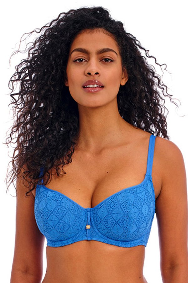 Freya Nomad Nights Underwire Sweetheart Bikini Top - Atlantic - source image 65423