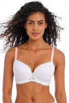 Freya Offbeat Underwire Plunge Moulded Bra - White - source image 58373