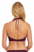 Freya Sundance Underwire Bandless Halter Bikini Top - Black Cherry - source image 42667