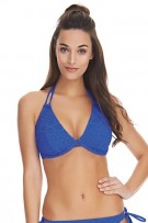 Freya Sundance Underwire Bandless Halter Bikini Top - Cobalt - source image 28845