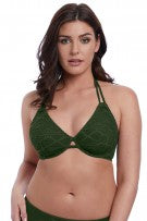 Freya Sundance Underwire Bandless Halter Bikini Top - Fern - source image 35066