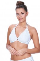 Freya Sundance Underwire Bandless Halter Bikini Top - White - source image 28844