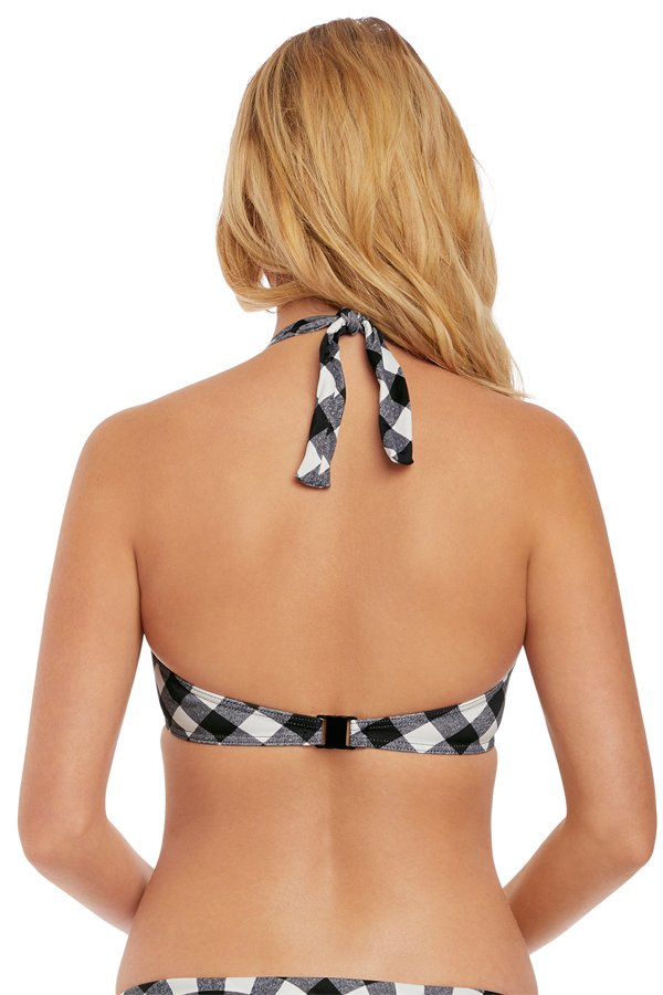 Freya Swim Totally Check Underwired Banded Halter Bikini Top