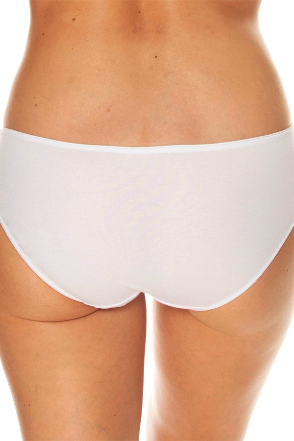 Gemsli Bikini with Dotted Mesh Insert - White - source image 41555