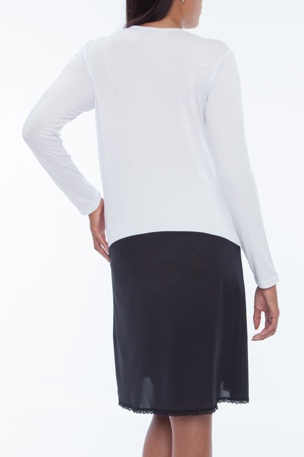 Gemsli Nursing Shell Slip with Zipper - Black/White - source image 36481