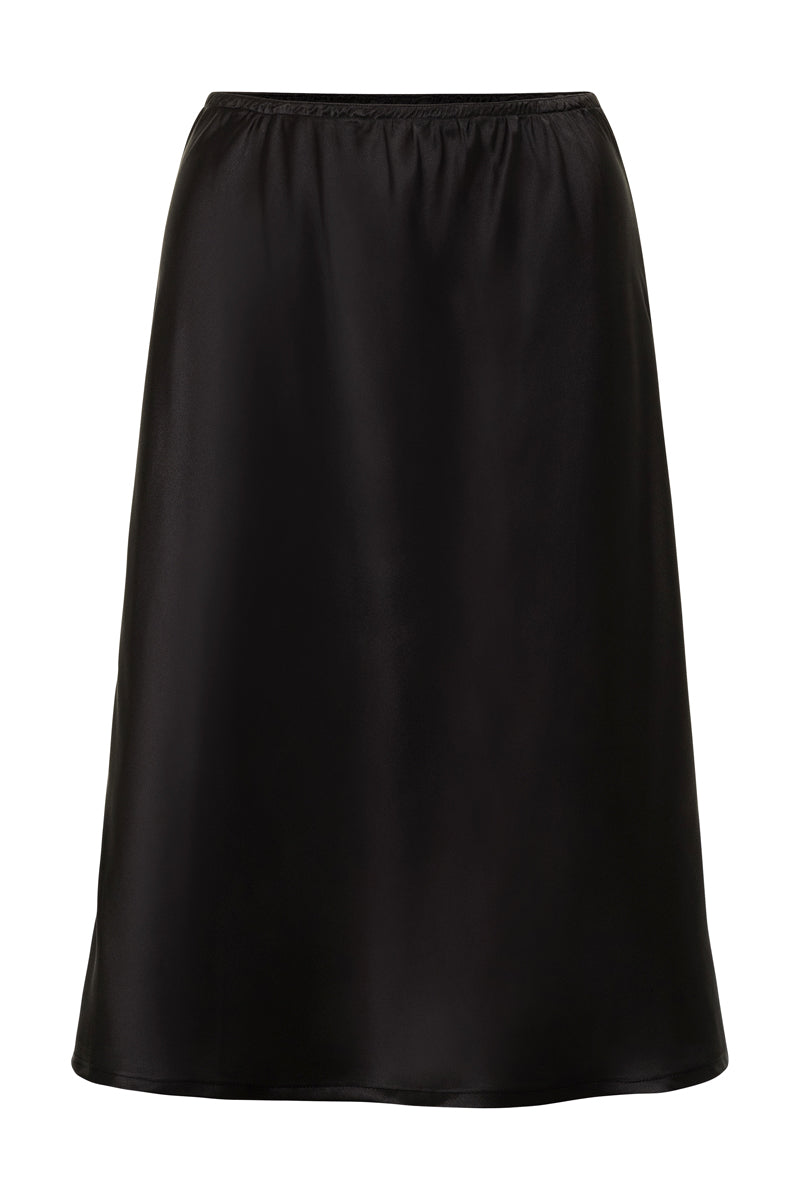 Gemsli Silky Taffeta Half Slip - Black - source image 58279