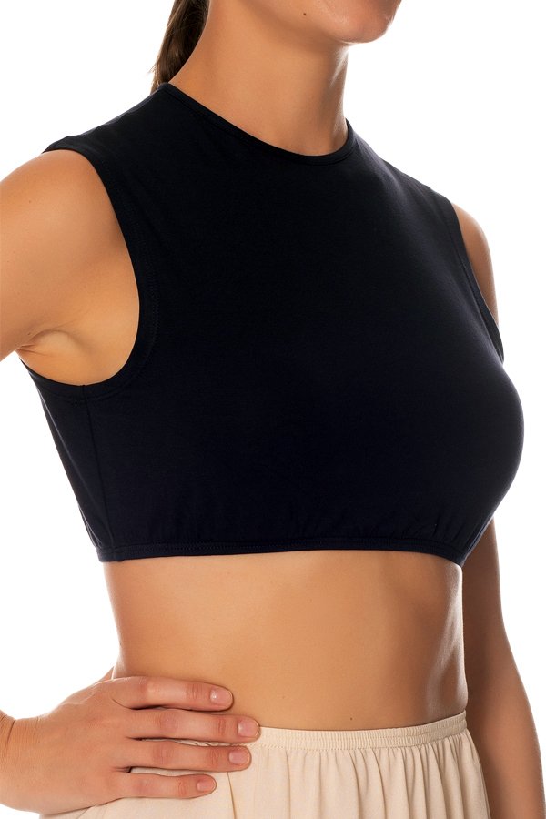 Gemsli Sleeveless Crop Shell Top - Black - source image 41561