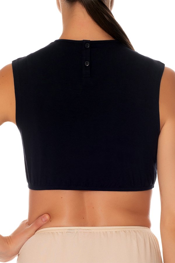 Gemsli Sleeveless Crop Shell Top - Black - source image 41562