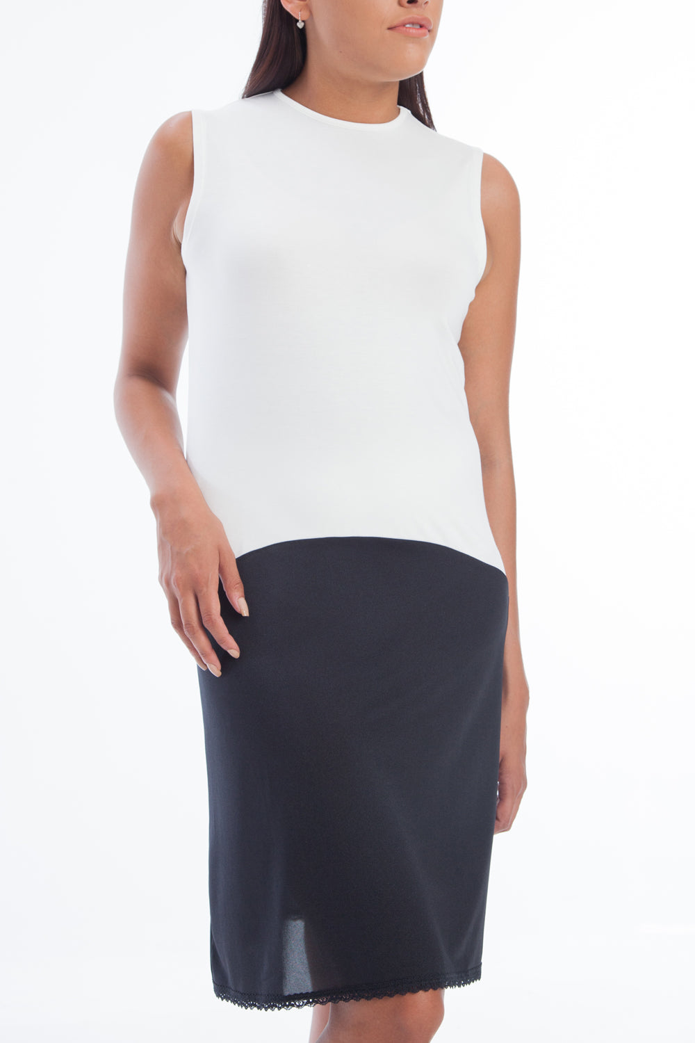 Gemsli Sleeveless Shell Slip - Black/White - source image 36476