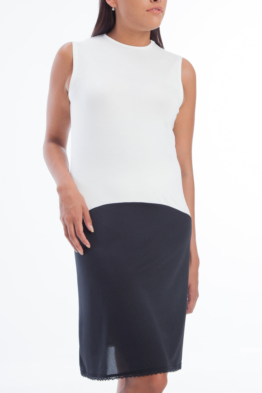 Gemsli Sleeveless Shell Slip - Black/White - source image 36476