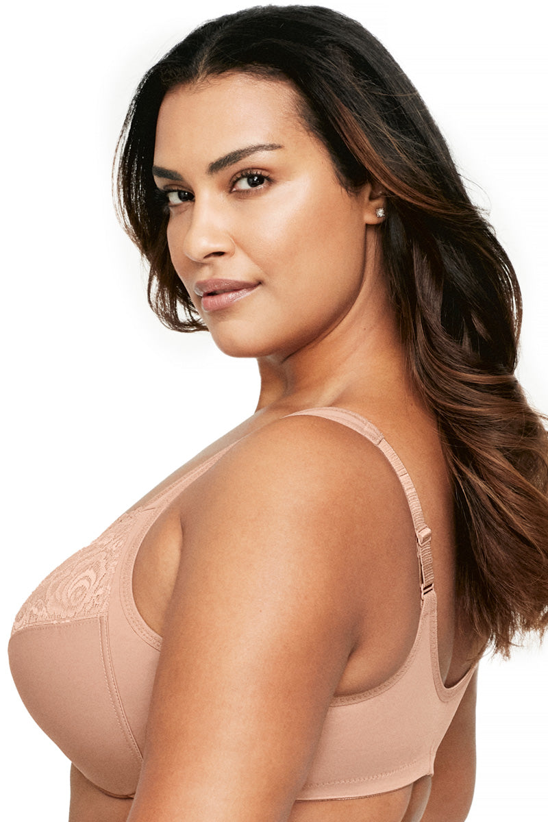 Glamorise Front Close Wonderwire Bra - Cappuccino