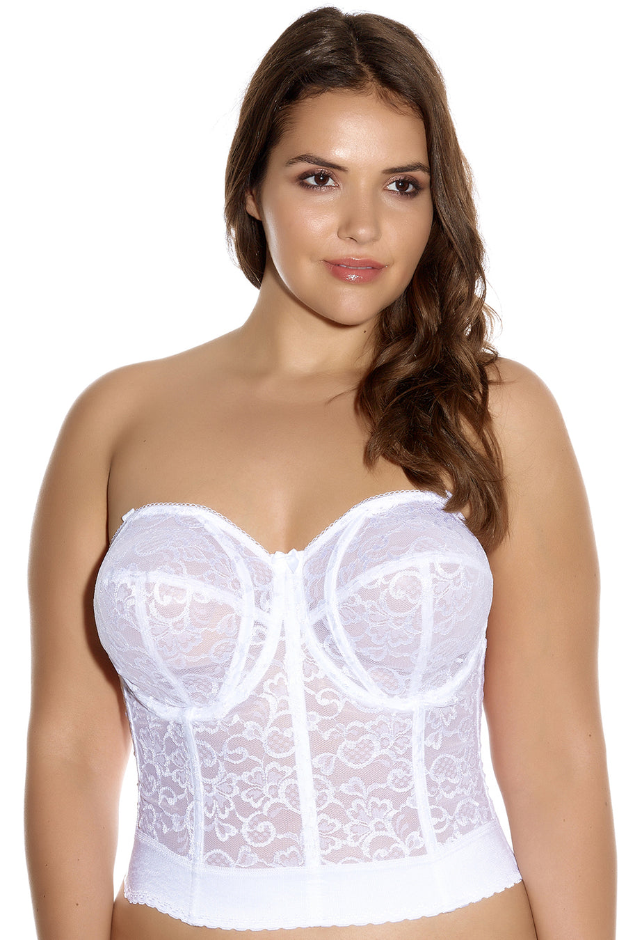Goddess Bridal Lace Bustier - White - source image 10434